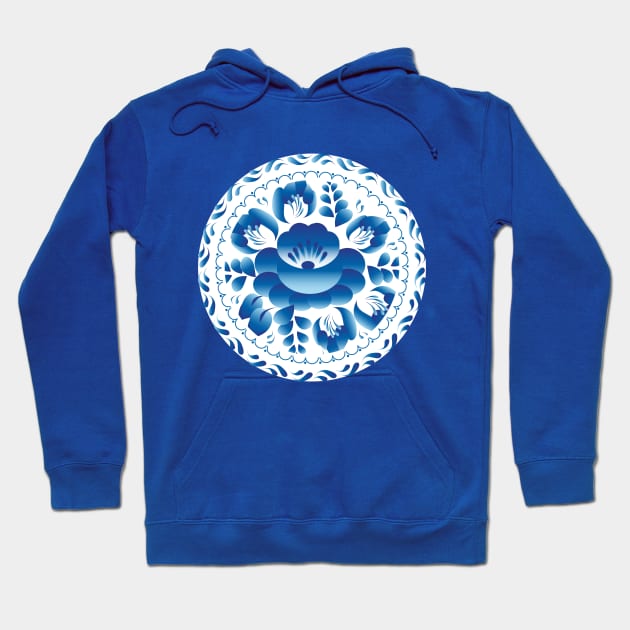 Romantic blue flowers and leaves (5) Hoodie by EkaterinaP